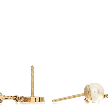 Christian Dior Pearl Tribales Earrings Gold White 4 of 4