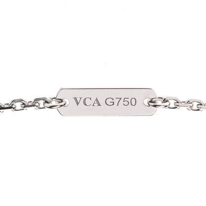 Van Cleef & Arpels 18K White Gold Mother of Pearl Vintage Alhambra Pendant Necklace 5 of 7