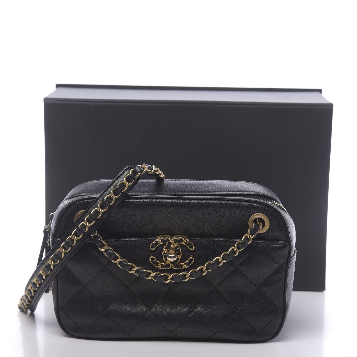 Chanel Goatskin Quilted 19 Camera Case Black 11 of 11