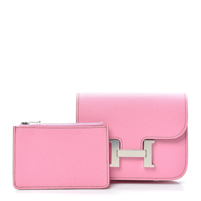 Hermes Epsom Constance Slim Wallet 5P Pink 2 of 7