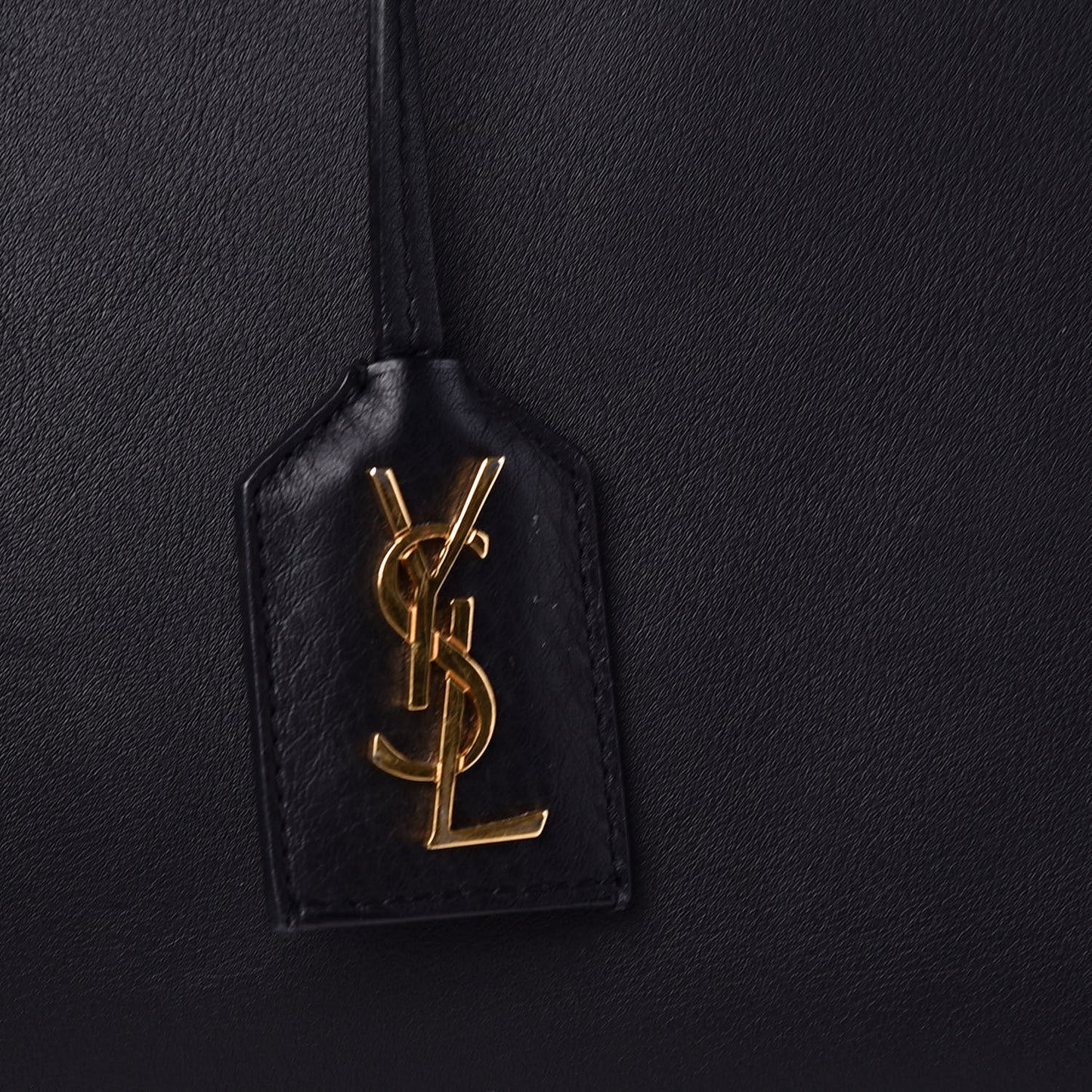 Grained Calfskin Medium Cabas Rive Gauche Black