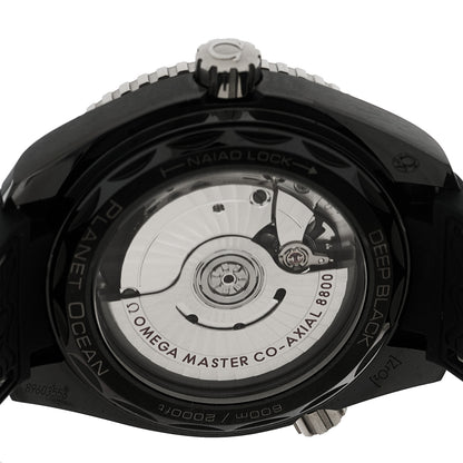 Omega Ceramic 18K White Gold Rubber 39.5mm Seamaster Planet Ocean 600M Automatic Watch Black 215.92.40.20.01.001 4 of 5