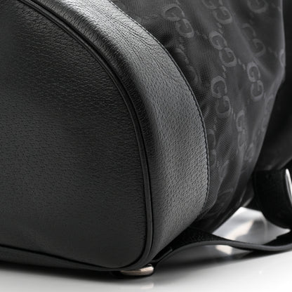 Gucci Econyl Nylon Monogram Off The Grid Drawstring Bucket Backpack Black 10 of 10