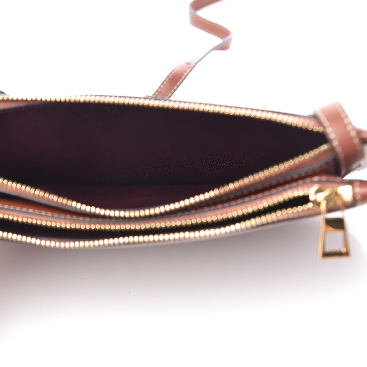 Loewe Calfskin Gate Double Zip Pouch Crossbody Brick 6 of 14