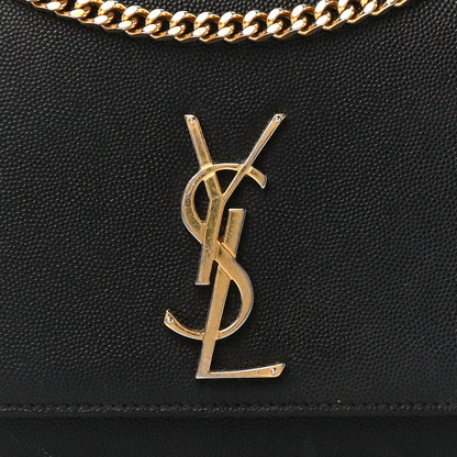 Saint Laurent Grain De Poudre Medium Classic Monogram Kate Satchel Black 9 of 11