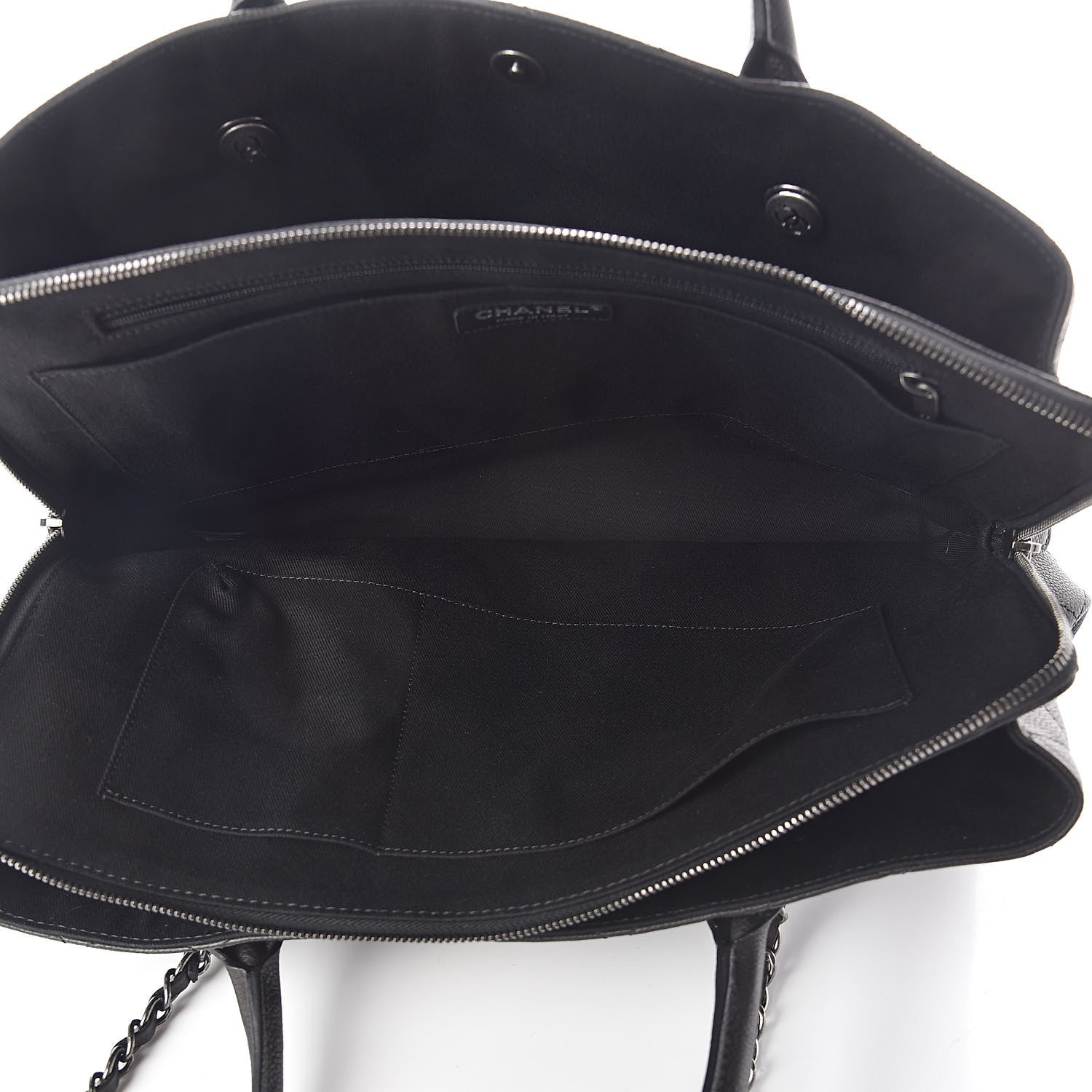 Chanel Grained Vegetal Calfskin Urban Shopping Tote Black 7 of 12