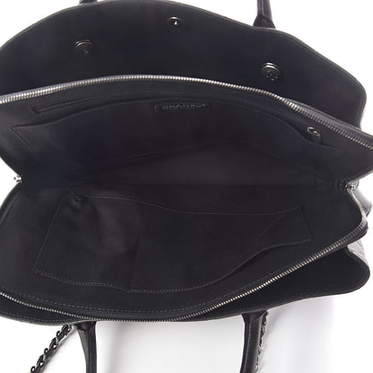 Chanel Grained Vegetal Calfskin Urban Shopping Tote Black 7 of 12