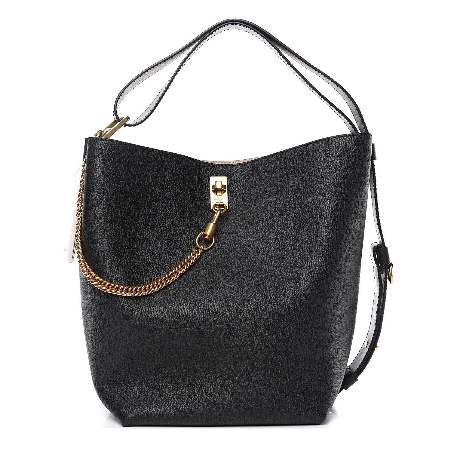 Givenchy Grained Calfskin GV Bucket Bag Black 1 of 7