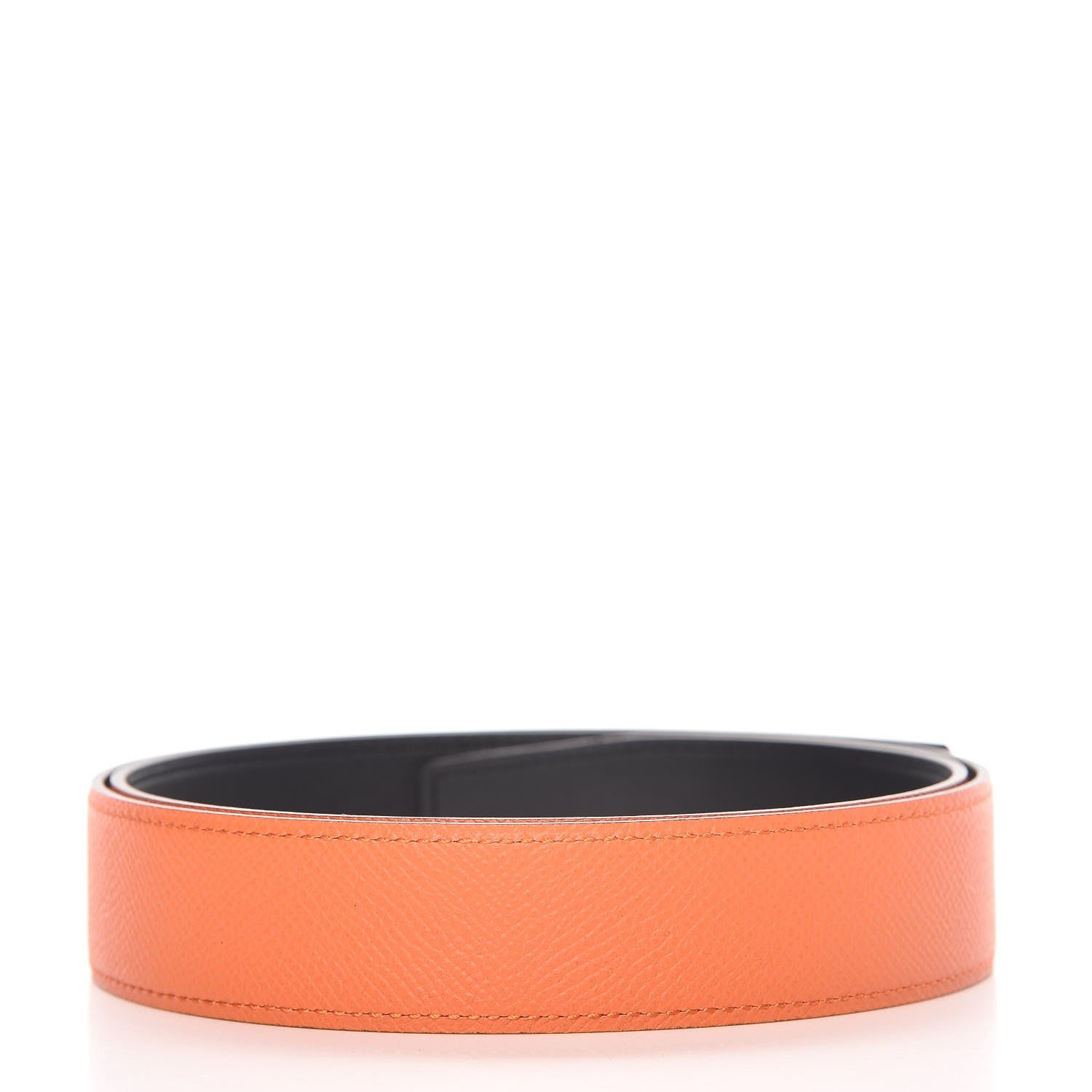 Hermes Swift Epsom 32mm Belt Strap 85 Black Orange 2 of 6