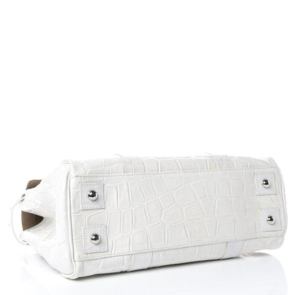 Mulberry Calfskin Crocodile Embossed Bayswater White 4 of 19