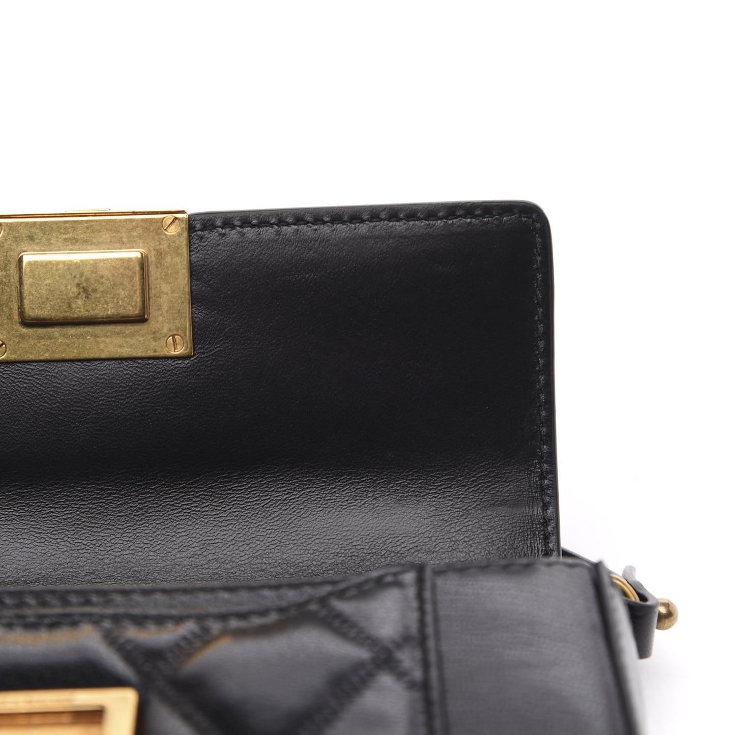 Goatskin Quilted GV3 Mini Pocket Convertible Bag Black