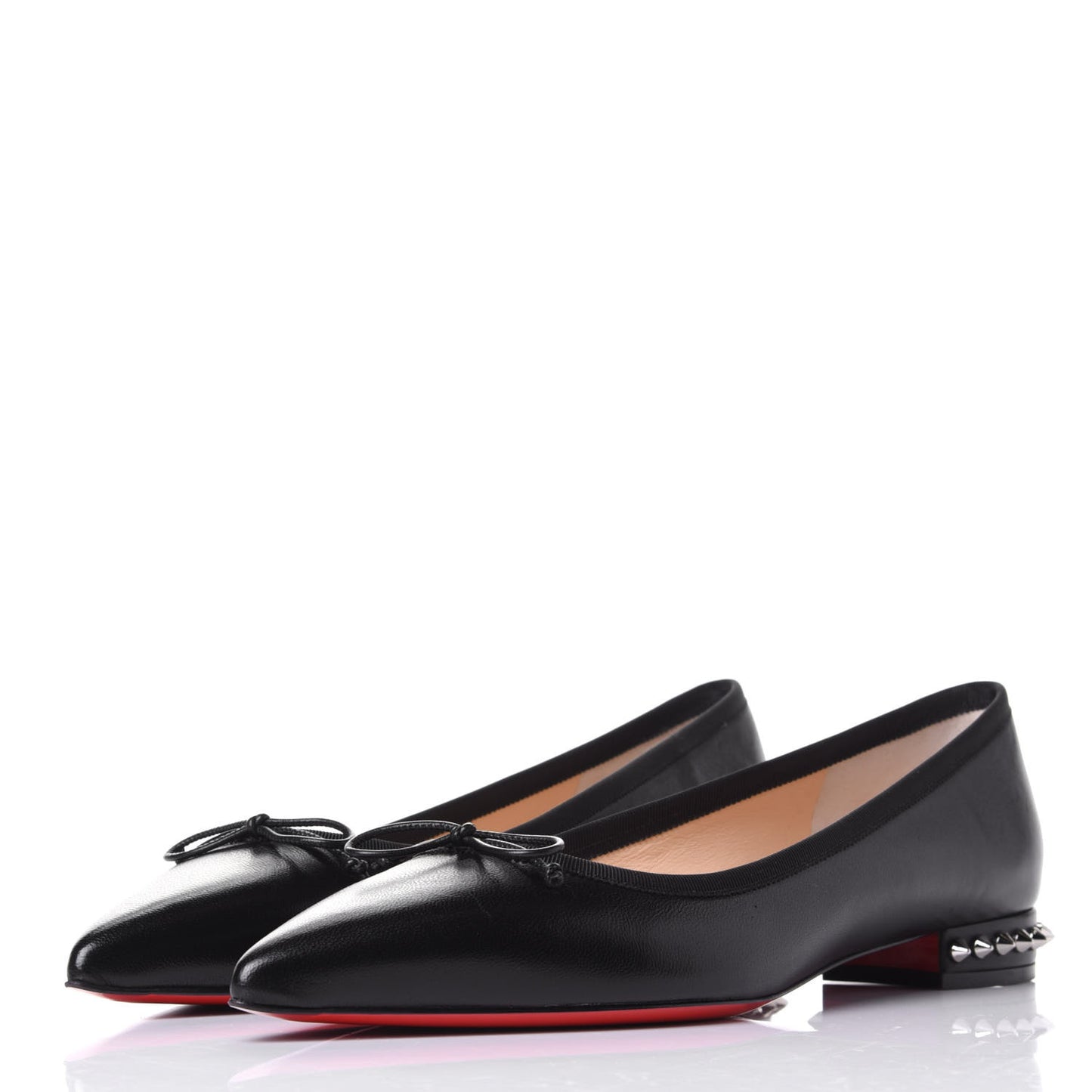 Nappa Spiked Hall Flats 39.5 Black