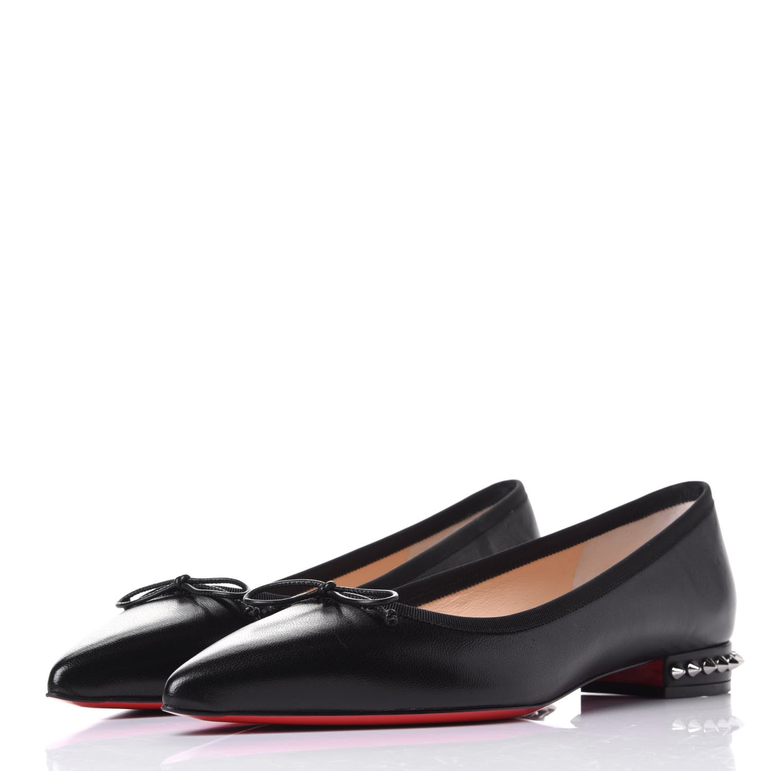 Christian Louboutin Nappa Spiked Hall Flats 39.5 Black 3 of 10