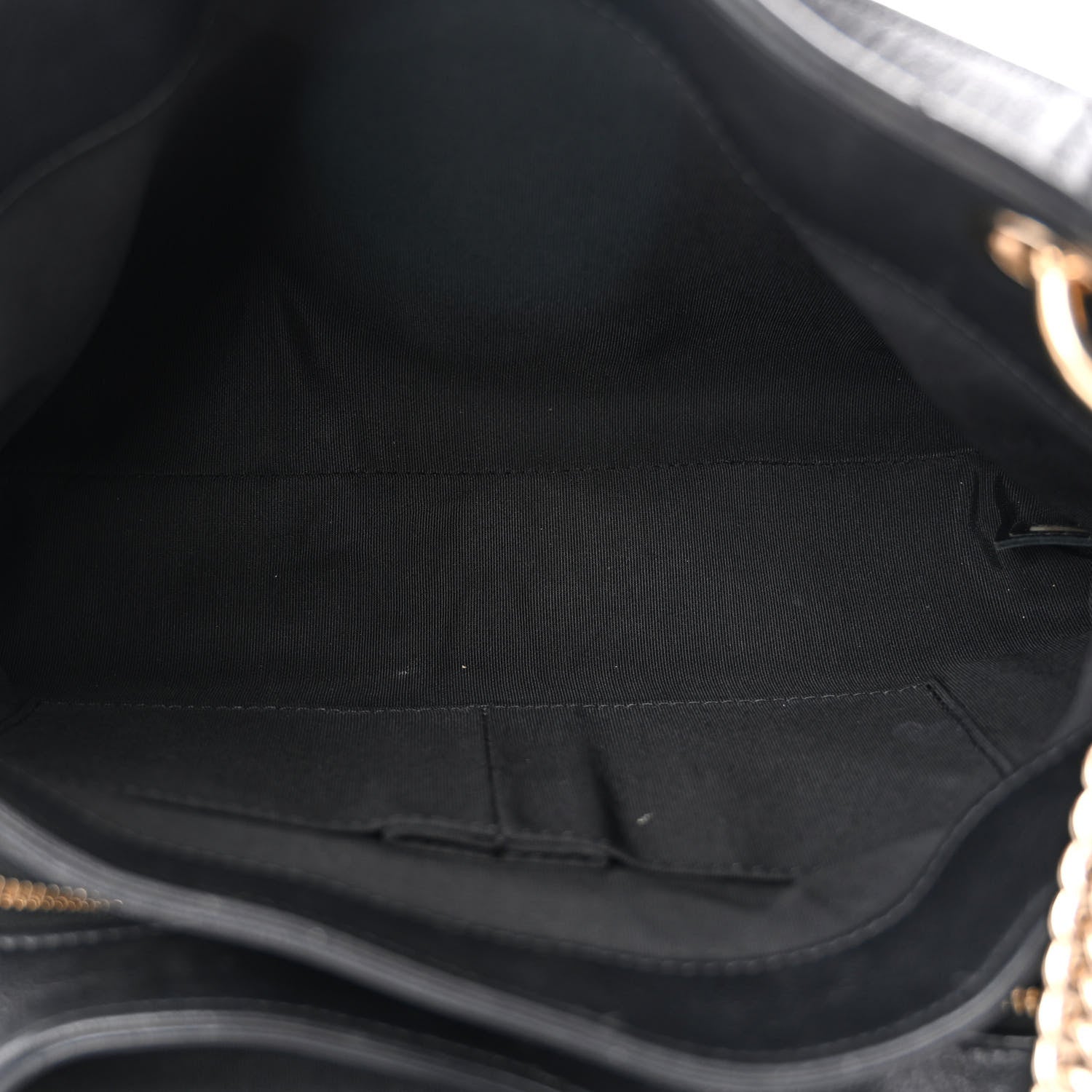 Chanel Calfskin Stitched Large Chevron Chic Shopping Bag Black 6 of 13
