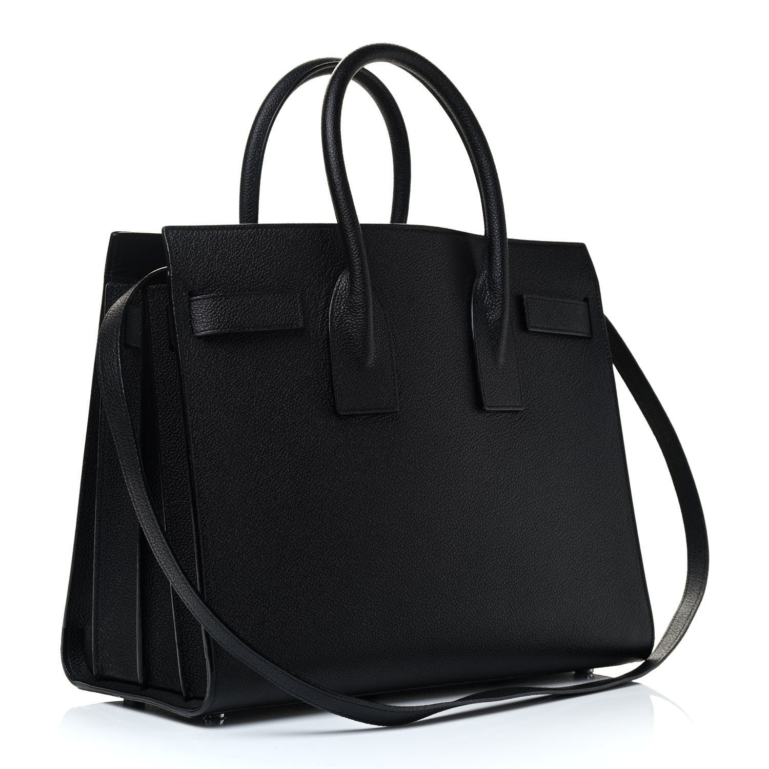 Saint Laurent Grained Calfskin Small Sac De Jour Black 3 of 9