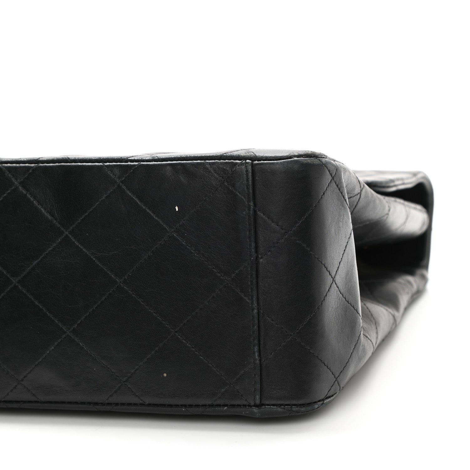 Chanel Lambskin Quilted XL Jumbo Single Flap Black 11 of 14