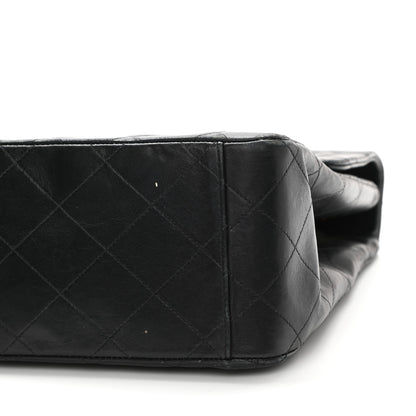 Chanel Lambskin Quilted XL Jumbo Single Flap Black 11 of 14