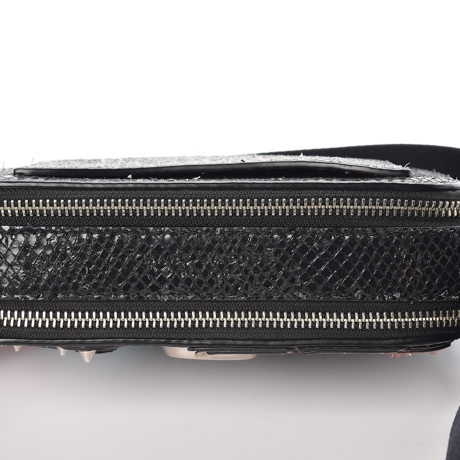 Marc Jacobs Metallic Sheepskin Python Embossed Snapshot Camera Bag Black 15 of 16