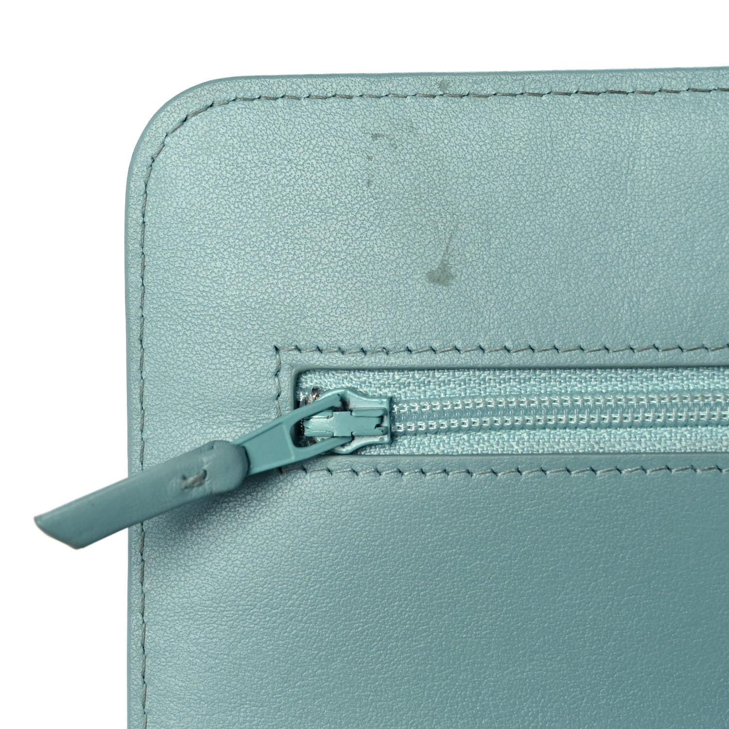 Chanel Caviar Quilted Boy Wallet On Chain WOC Light Blue 10 of 11