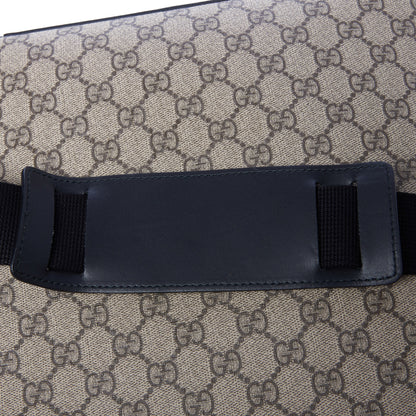 Gucci GG Supreme Monogram Flat Messenger Bag Black 9 of 9