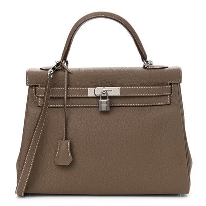 Hermes Togo Kelly Retourne 32 Etoupe 1 of 11