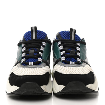 Christian Dior Technical Mesh Calfskin Mens B22 Sneakers 44 Dark Blue 2 of 10