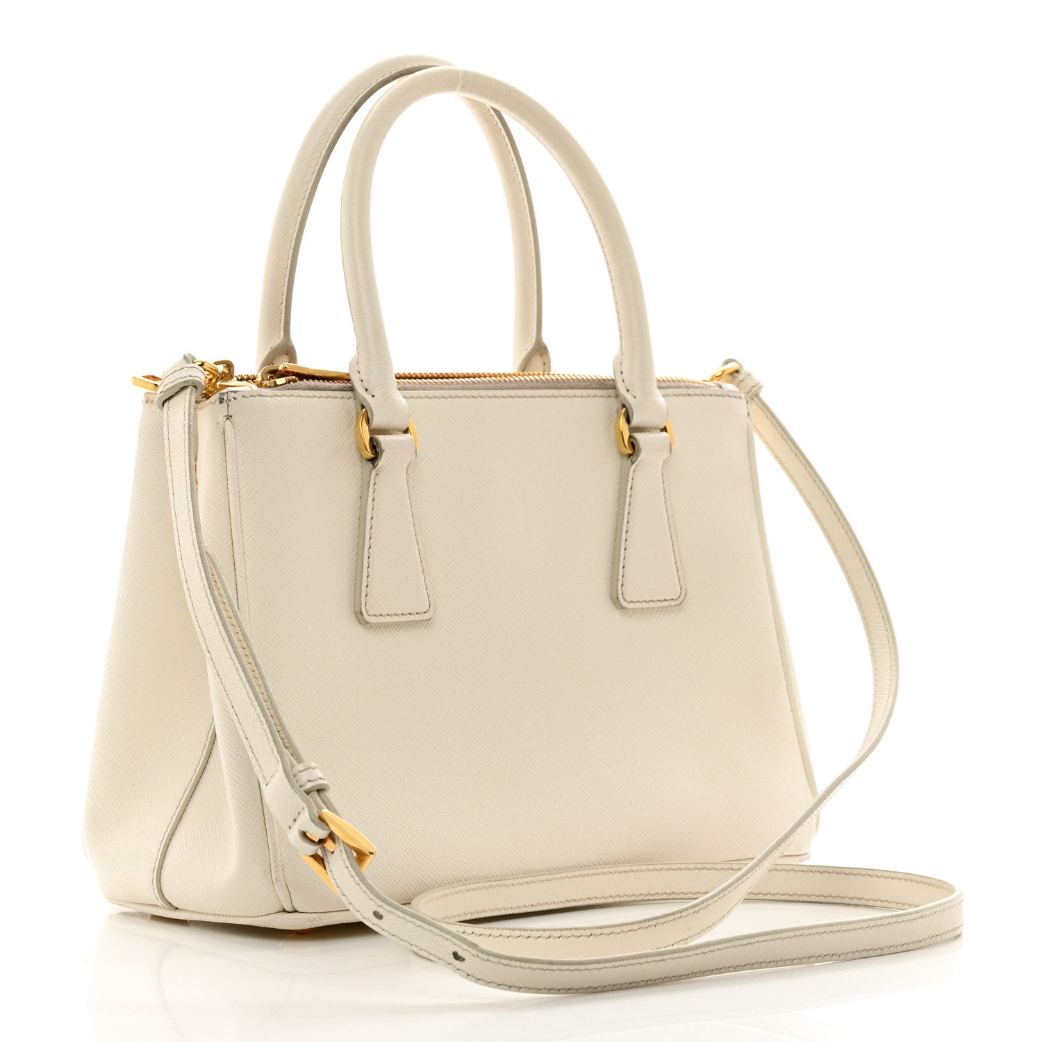 Prada Saffiano Lux Small Galleria Double Zip Tote White 3 of 16