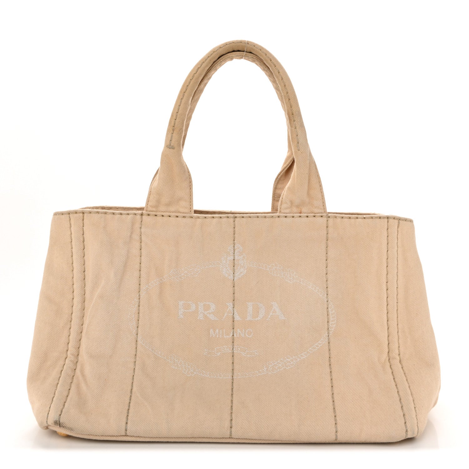 Prada Canapa Logo Tote Beige 1 of 14
