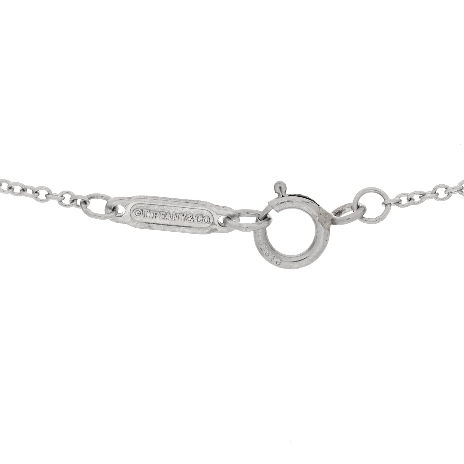 Tiffany Platinum Diamond Letters J Pendant Necklace 4 of 4