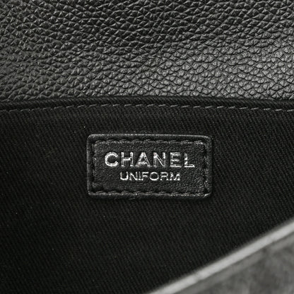 Chanel Grained Calfskin Quilted 2.55 Reissue Flap Belt Bag Clutch Black 6 of 10