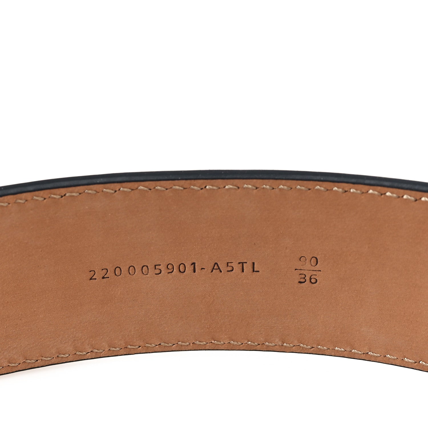 Fendi Vitello F is Fendi Bi-Color FF 1974 Embossed Belt 90 36 Maya Black 4 of 4