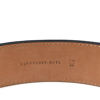 Fendi Vitello F is Fendi Bi-Color FF 1974 Embossed Belt 90 36 Maya Black 4 of 4