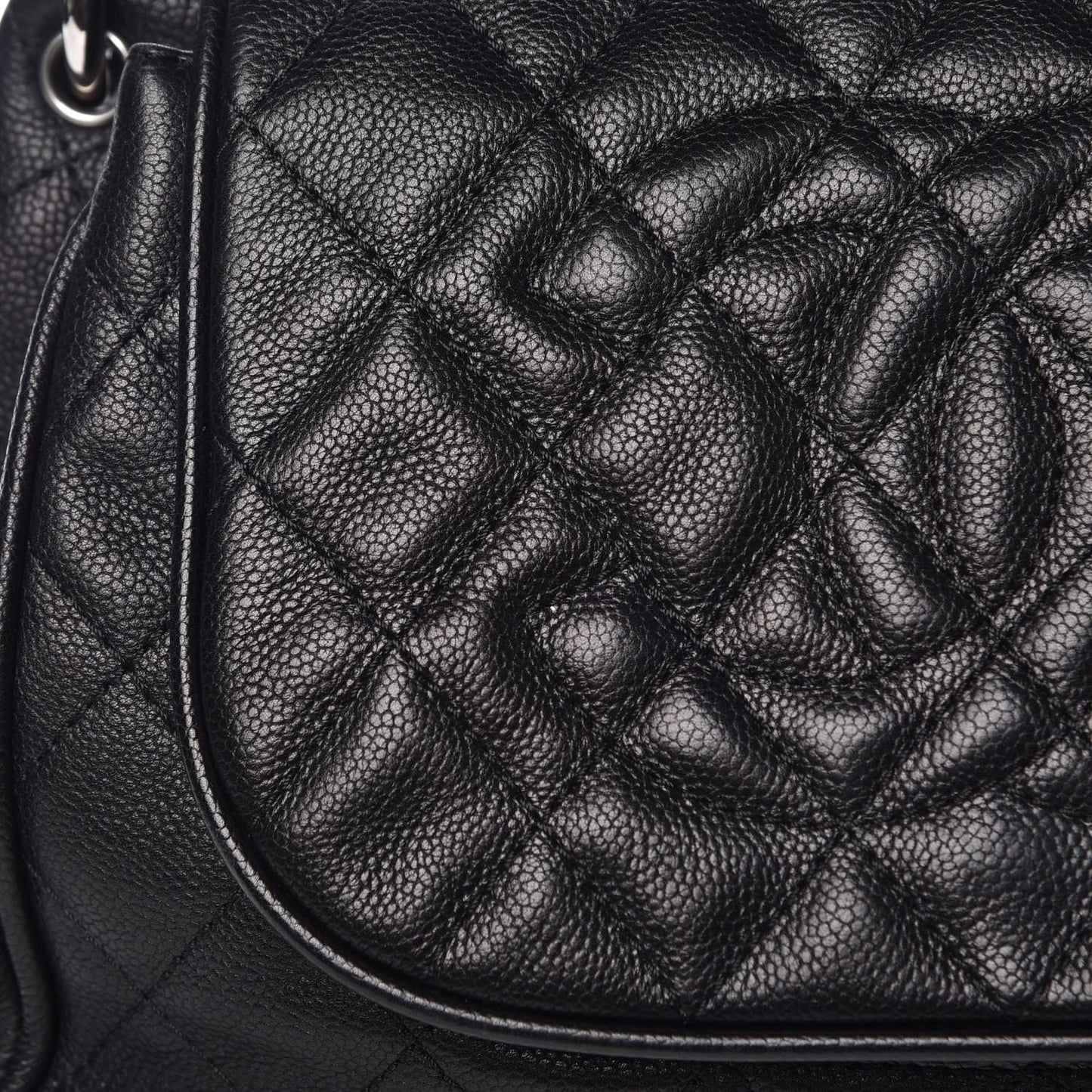Caviar Quilted Timeless Accordion Flap Black