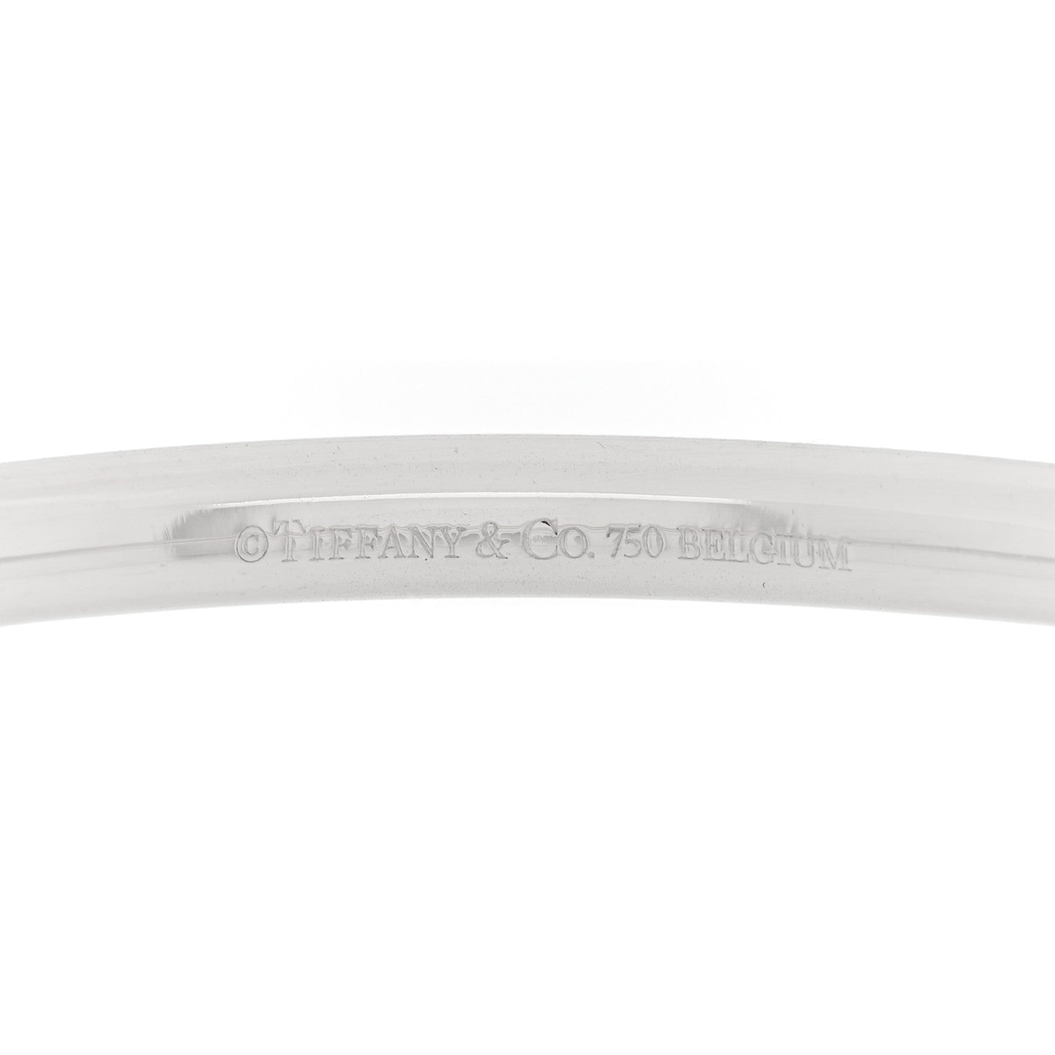 Tiffany 18K White Gold Diamond Metro Three-row Hinged Bangle Bracelet 3 of 4
