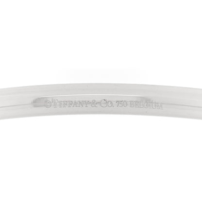 Tiffany 18K White Gold Diamond Metro Three-row Hinged Bangle Bracelet 3 of 4