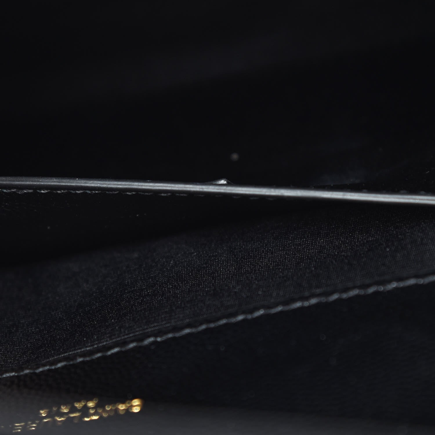 Saint Laurent Grain De Poudre Matelasse Chevron Medium Monogram Satchel Black 9 of 9