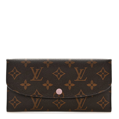 Louis Vuitton Monogram Emilie Wallet Rose Ballerine 1 of 9