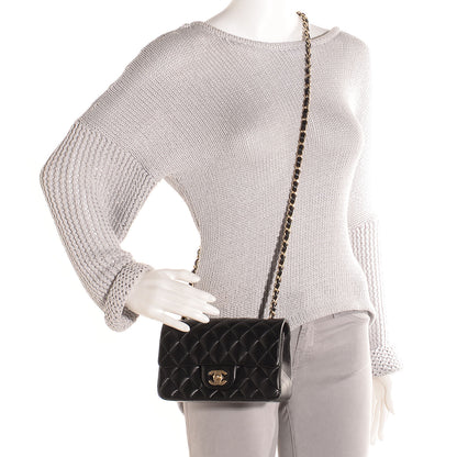 Chanel Lambskin Quilted Mini Rectangular Flap Black 2 of 20
