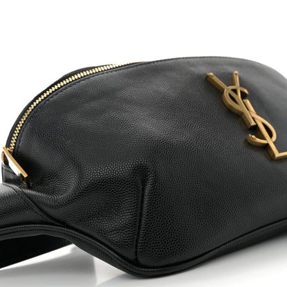 Saint Laurent Grain De Poudre Monogram Belt Bag Black 9 of 11