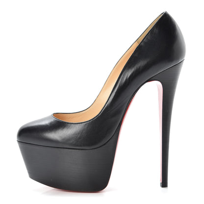 Christian Louboutin Shiny Calfskin Alta Vicky 160 Pumps 39 Black 1 of 7