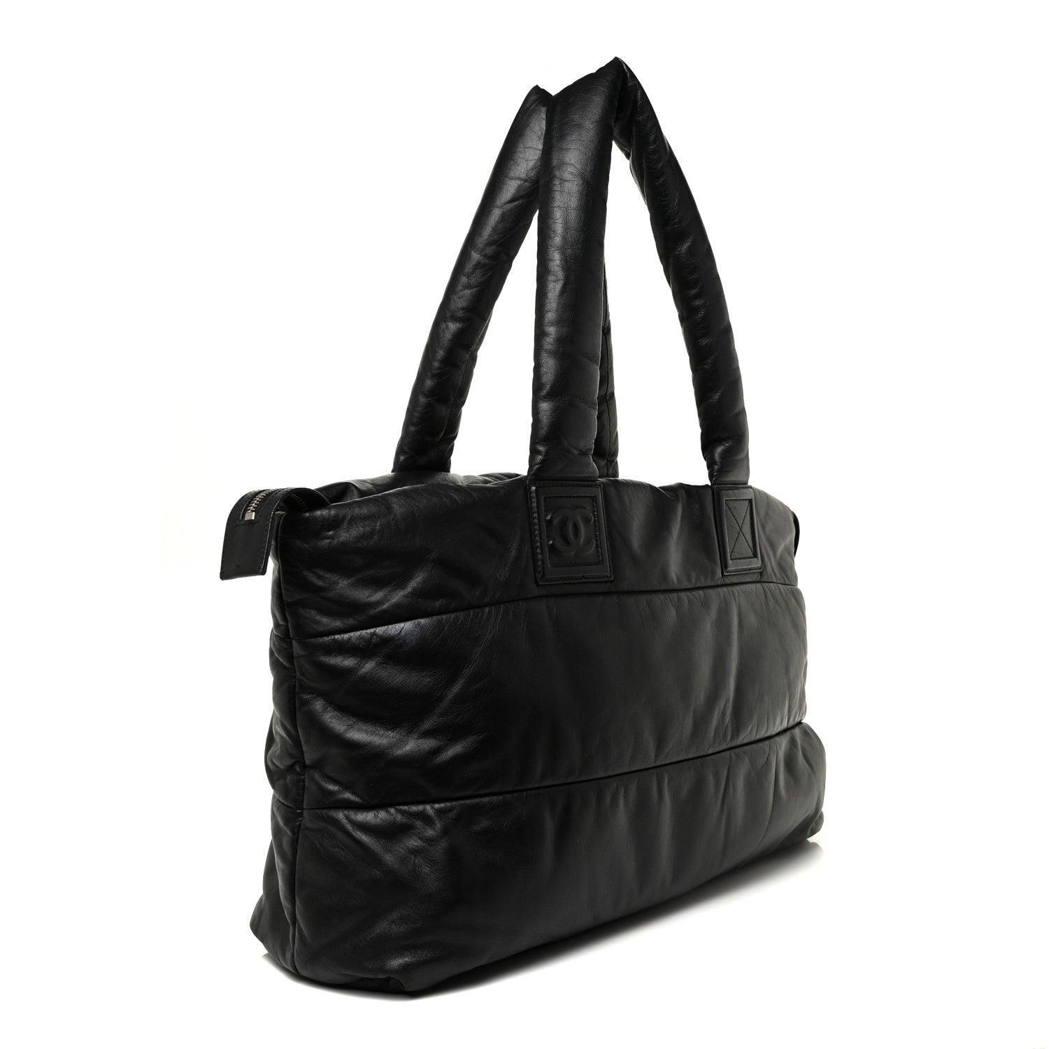 Chanel Lambskin Quilted Medium Coco Cocoon Reversible Tote Black 2 of 19