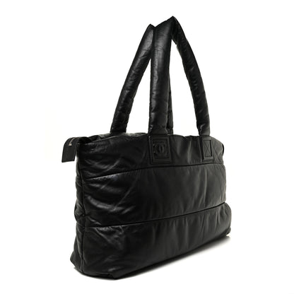 Chanel Lambskin Quilted Medium Coco Cocoon Reversible Tote Black 2 of 19