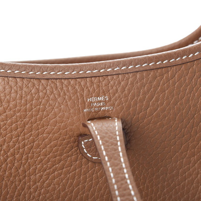 Hermes Taurillon Clemence Allegro Evelyne TPM Gold Cornaline White 7 of 10
