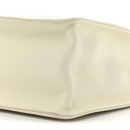Chanel Shiny Aged Calfskin North South Shopping Bag White 8 of 13