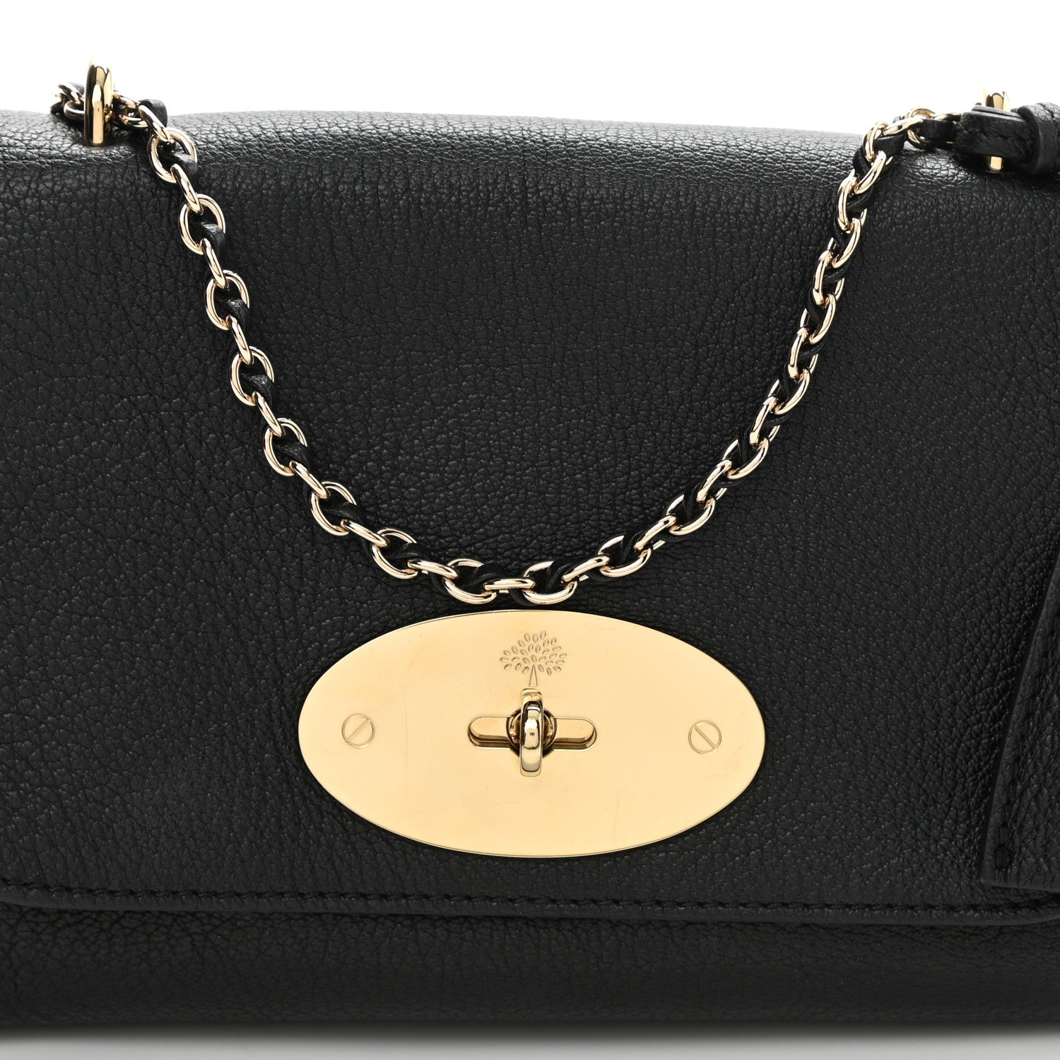 Mulberry Glossy Goatskin Small Lily Flap Black 9 of 12