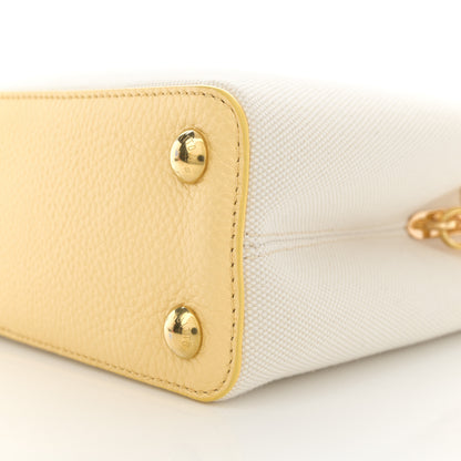 Louis Vuitton Canvas Taurillon Capucines BB Plume Yellow 9 of 12