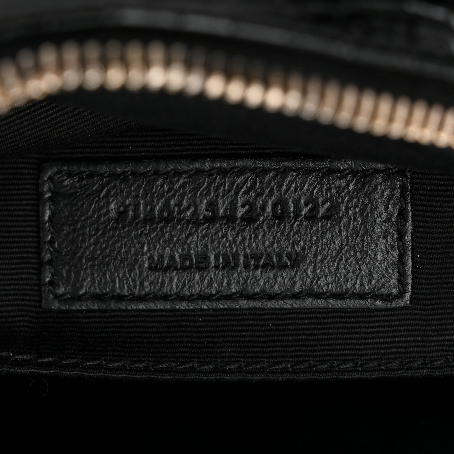 Saint Laurent Patent Calfskin Crocodile Embossed Monogram Lou Camera Bag Black 7 of 11