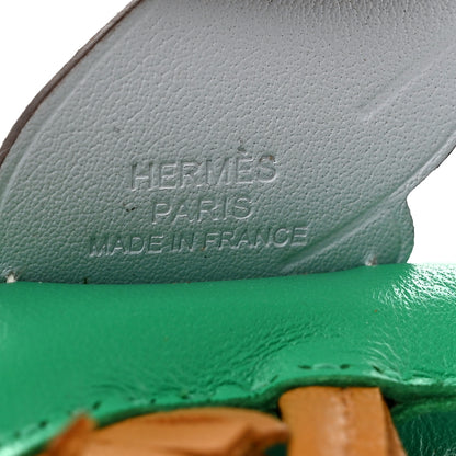 Hermes Milo Lambskin Grigri Rodeo Pegase Horse Bag Charm PM Menthe Sesame Bleu Brume 3 of 4