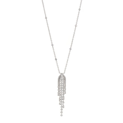 Chanel 18K White Gold Diamond Fontaine Drop Necklace 1 of 5