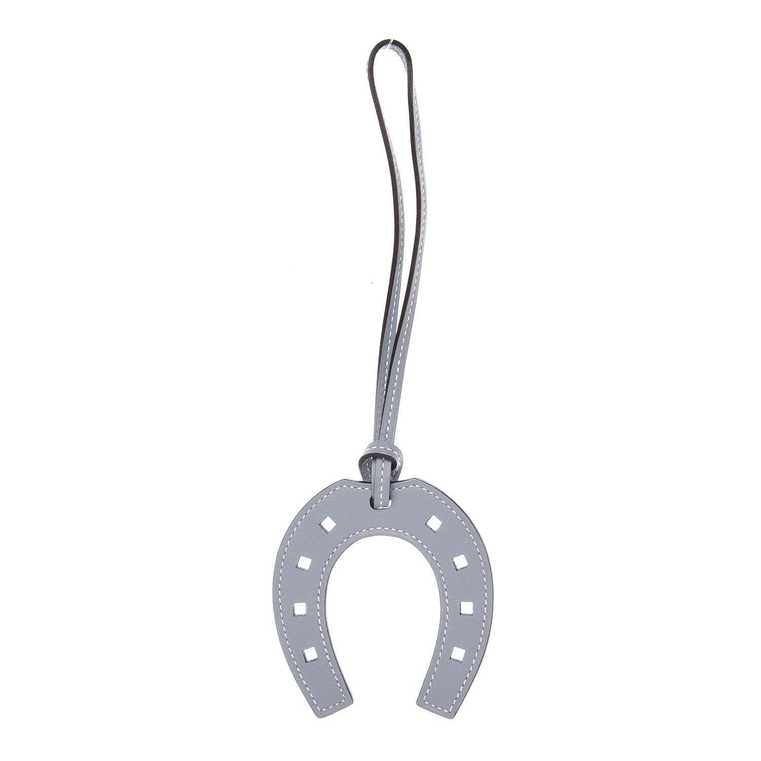 Hermes Swift Paddock Horseshoe Bag Charm Bleu Lin 1 of 4